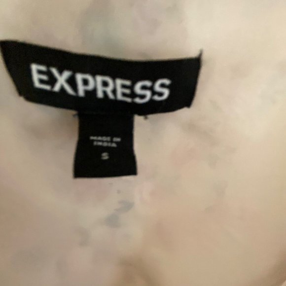 Express Floral Puff Sleeve Smocked V-Neck Cropped Top Coquette Cottagecore SM - Picture 12 of 16